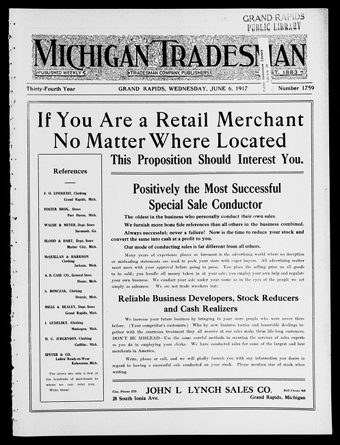 Michigan tradesman. Vol. 34 no. 1759 (1917 June 6)