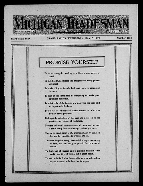 Michigan tradesman. Vol. 36 no. 1859 (1919 May 7)