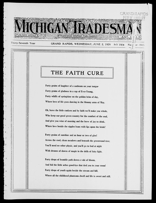 Michigan tradesman. Vol. 37 no. 1915 (1920 June 2)