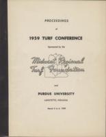Proceedings of 1959 Turf Conference