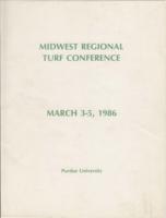 1986 Midwest Regional Turf Conference