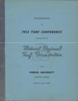 Proceedings of 1953 Turf Conference