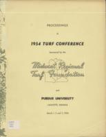 Proceedings of 1954 Turf Conference