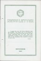 Newsletter. Vol. 9 no. 11 (1937 November)