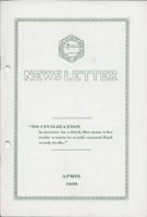 Newsletter. Vol. 10 no. 4 (1938 April)