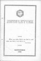 Newsletter. Vol. 12 no. 9 (1940 September)