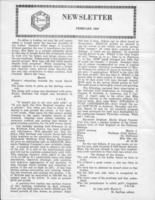 Newsletter. (1952 February)