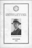 Newsletter. Vol. 6 no. 11 (1934 November)