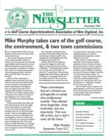 The newsletter of the Golf Course Superintendents Association of New England, Inc. (2001 November)