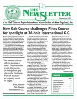 The newsletter of the Golf Course Superintendents Association of New England, Inc. (2001 September)