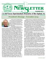 The Newsletter of the Golf Course Superintendents Association of New England, Inc.