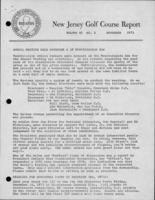 New Jersey Golf Course Report. Vol. 6 no. 3 (1973 November)