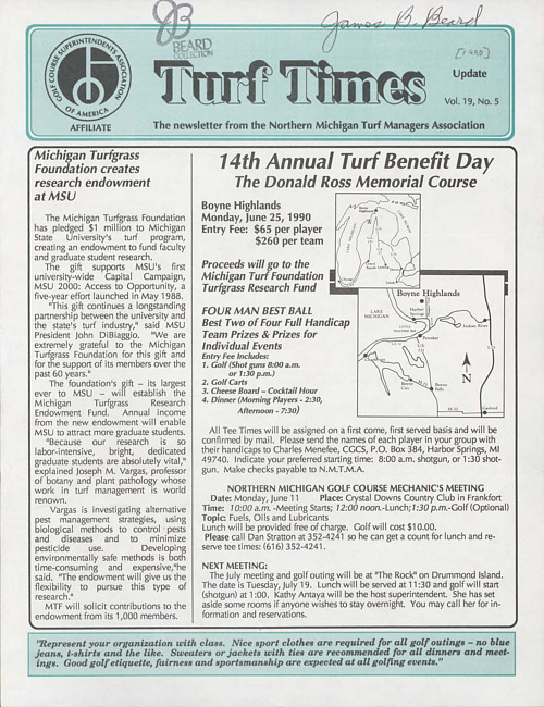 Turf times. Vol. 19 no. 6 (1990)