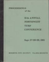 Proceedings of the 15th Annual Northwest Turf Conference