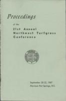 Proceedings of the 21st annual Northwest Turfgrass Conference