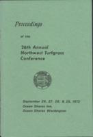 Proceedings of the 26th annual Northwest Turfgrass Conference