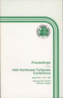 Proceedings of the 44th Northwest Turfgrass Conference