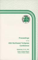 Proceedings of the 45th Northwest Turfgrass Conference