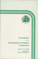 Proceedings of the 47th Northwest Turfgrass Conference