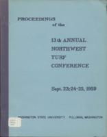 Proceedings of the 13th Annual Northwest Turf Conference