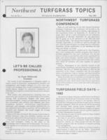 Northwest turfgrass topics. Vol. 25 no. 1 (1982 May)