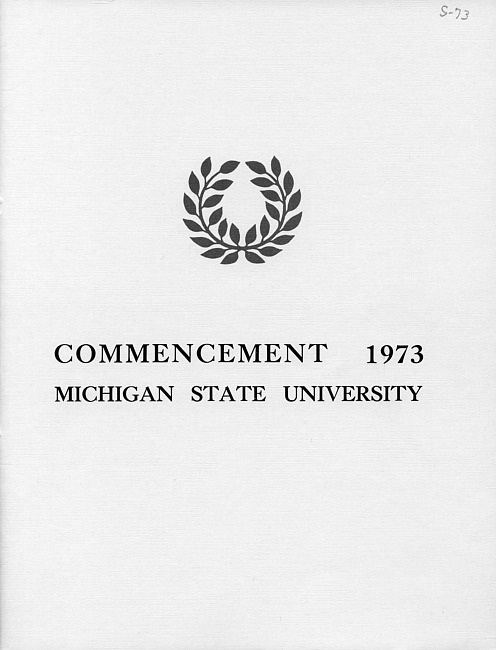  Commencement program. (1973) 