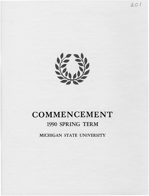  Commencement program. (1990) 