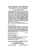 Advertisement : Witwatersrand University Press