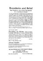 Advertisement : Witwatersrand University Press