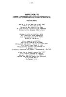 Song for "76 (10th anniversary of independence)