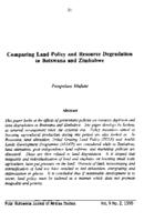 Comparing land policy and resource degradation in Botswana and Zimbabwe