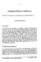 Intersuffixing in Setswana : the case of the perfective -ile, the applicative -ela, and the causative -isa