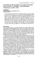 Competing gender ideologies : a conceptual framework for the analysis of education amongst Batswana of Botswana, c.1840-c.1994