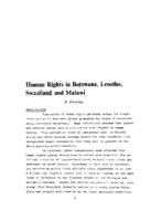 Human rights in Botswana, Lesotho, Swaziland and Malawi