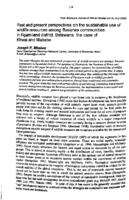 Past and present perspectives on the sustainable use of wildlife resources among Basarwa communities in Ngamiland district, Botswana : the case of Khwai and Mababe