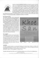 Advertisement : The Khoe and San by Shelagh Willet, Stella Monageng, Sidsel Saugestad & Janet Hermans