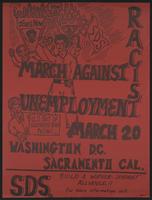 March against racist unemployment : March 20, Washington D.C., Sacramento, Cal