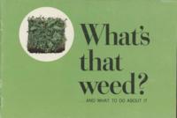 What's That Weed?... And What to Do About It