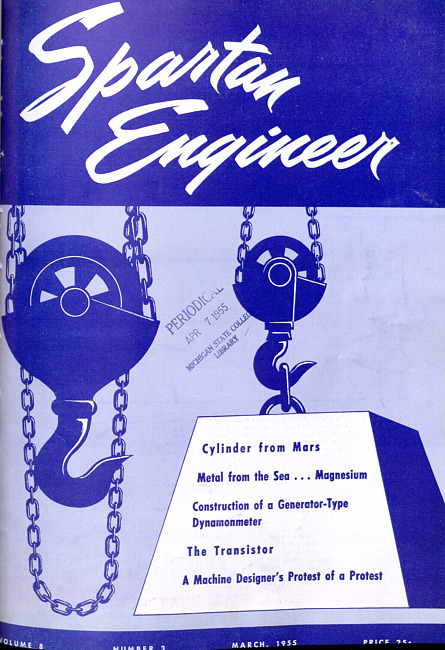 Spartan engineer. Vol. 8 no. 3 (1955 March)