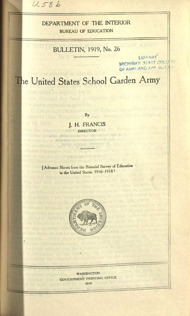 The United States school garden army
