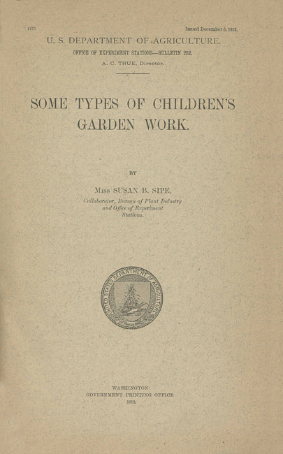 Some types of children's garden work