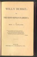 Willy Burke : or, the Irish orphan in America