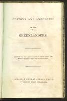 Customs and anecdotes of the Greenlanders
