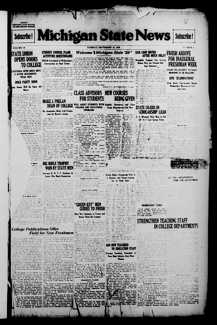 Michigan State news. (1925 September 15)