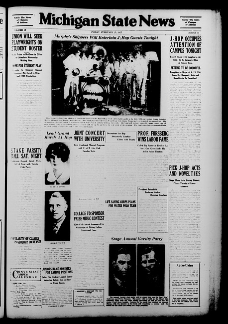 Michigan State news. (1927 February 25)