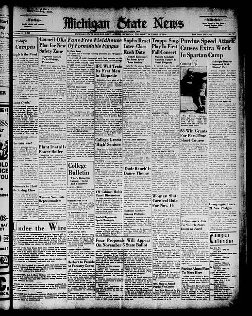 Michigan State news. (1940 October 10)