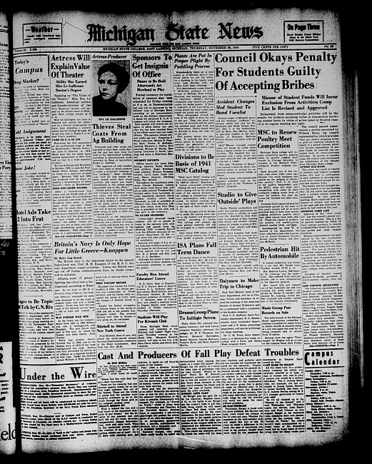 Michigan State news. (1940 November 28)