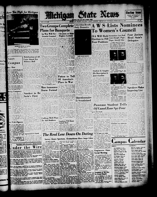 Michigan State news. (1941 February 25)