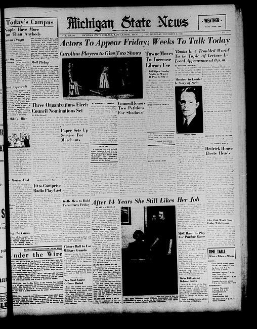 Michigan State news. (1941 November 6)