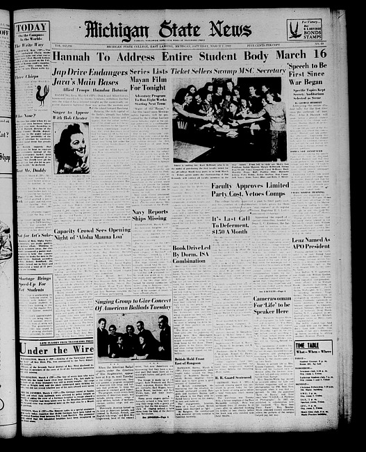 Michigan State news. (1942 March 7)
